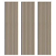 3-Piece 3D Oak Wood Slat Wall Panel - DIY Acoustic Wall Art Décor