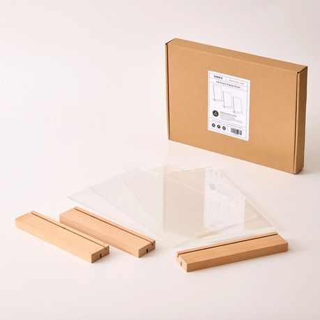 Double-Sided Acrylic Sign Holder - A4 | 6-Pack