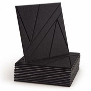Black Self-Adhesive Acoustic Felt Panels | 12-Pack | 30 × 30 cm