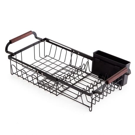 Expandable Over-Sink Dish Drying Rack with Cutlery Holder | 40–55 cm