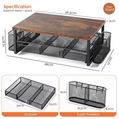 Chenshia 2-Tier Monitor Stand Riser Metal Desk Organizer Home Office & Study