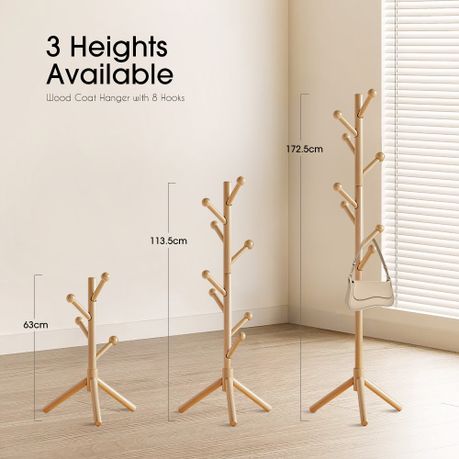 Solid Wood Freestanding Coat Rack