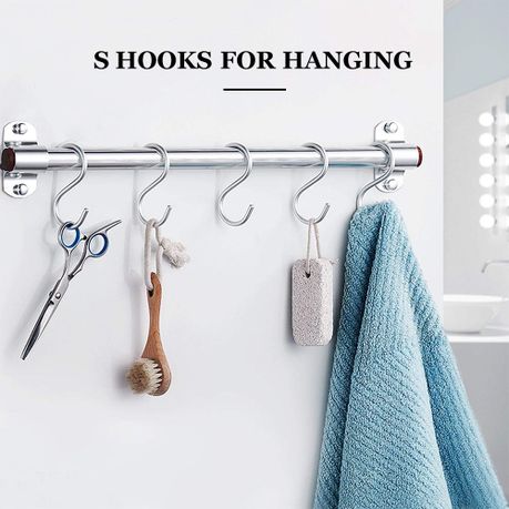 S-Shaped Hooks 30 Pack Stainless Steel Hanging Pegs