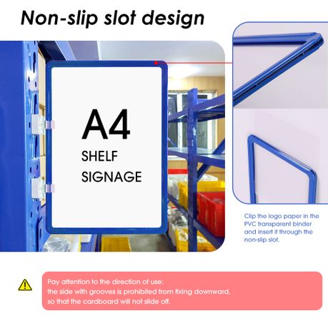 Chenshia A4 Warehouse Magnetic Sign Holder Double Sided Display Frame