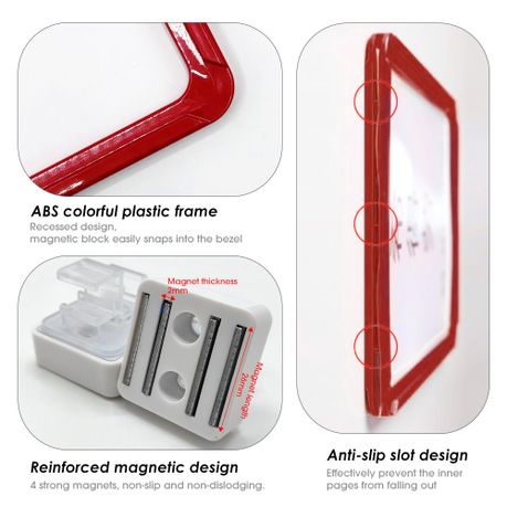 Chenshia A4 Warehouse Magnetic Sign Holder Double Sided Display Frame