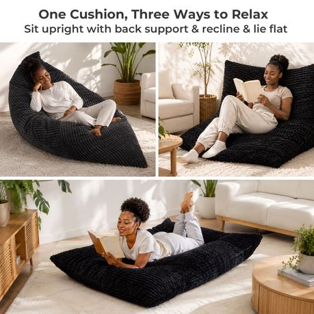 3-in-1 Memory Foam Bean Bag Chair