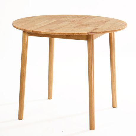 90cm Round Solid Rubberwood Dining Table