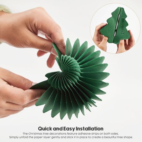 3D Honeycomb Paper Christmas Trees - 6 Pack