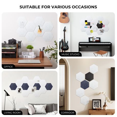 Chenshia 12 Piece Soundproof Acoustic Panels - Self-Adhesive Panels
