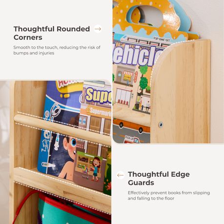 Solid Pine Kids Bookshelf
