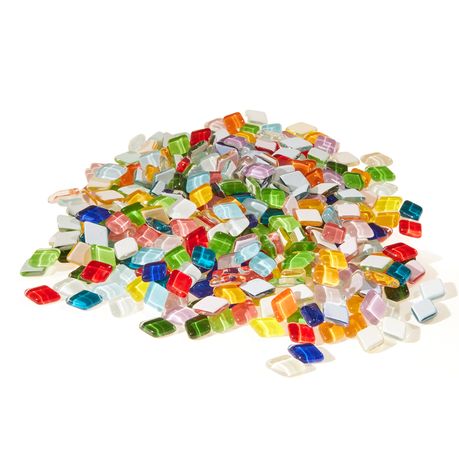 356pc Diamond Crystal Glass Mosaic Tiles Rainbow Craft DIY Decor