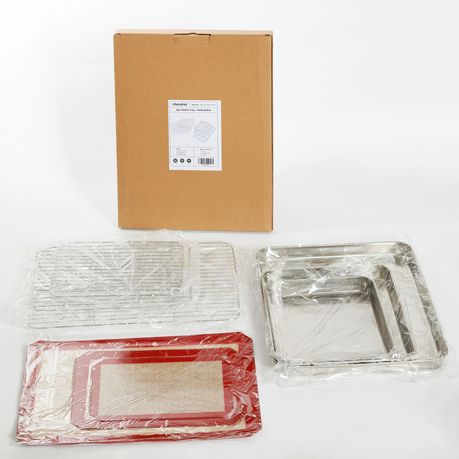 9Pc Stainless Steel Baking Mat Roasting Pan Baking Pan Rack Set