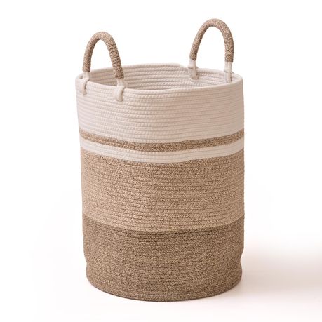 Laundry Hamper - Woven Cotton Jute Basket