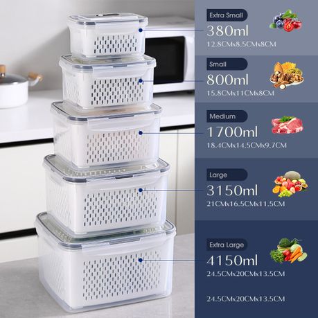Chenshia 5pc Fridge Storage Container Set