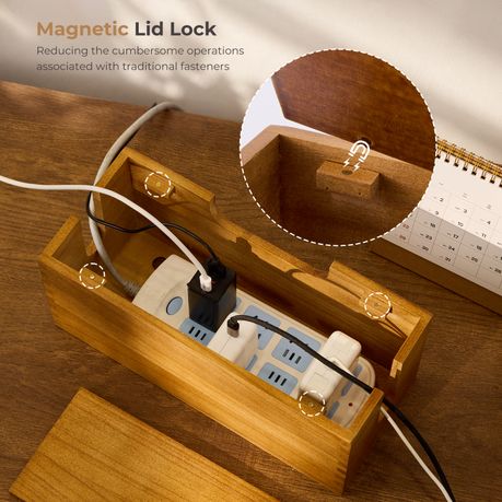 Wooden Cable Management Box