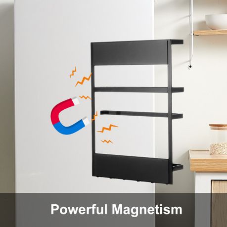 Chenshia Magnetic Storage Refrigerator Shelf-Spice Rack Kitchen Organizer - White