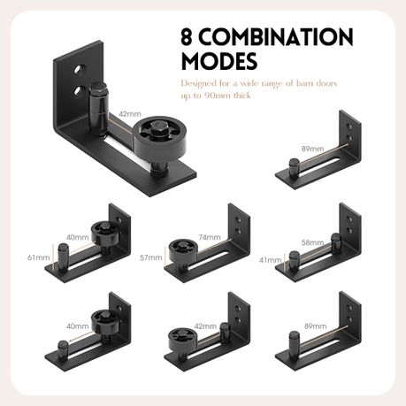 8-in-1 Steel Sliding Barn Door Floor Guide