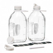 1.9L Glass Milk Bottles with Airtight Lids | 2-Pack