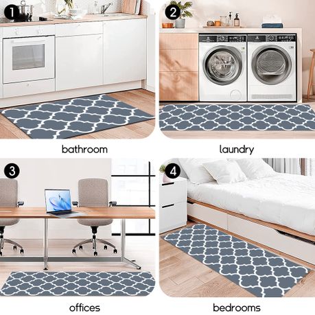 2-Piece Non-Slip Super Absorbent Mat Set - Blue