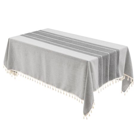 Tassel Tablecloth Waterproof Anti Wrinkle Dining Cover Cloth