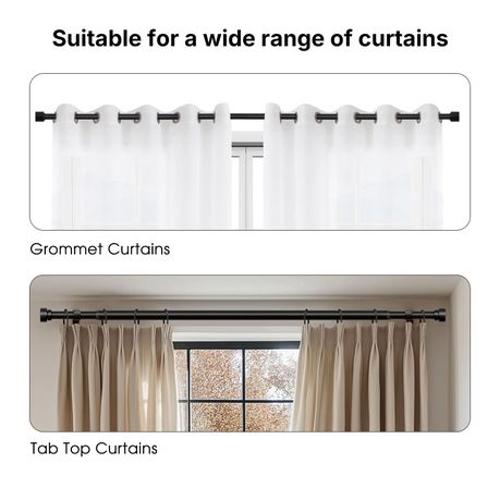 Heavy Duty Steel Curtain Rods - 2.5cm Diameter