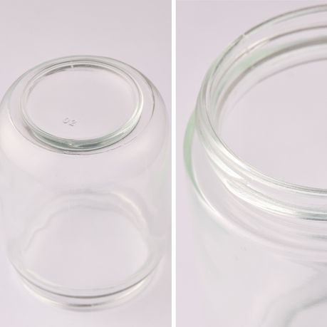 Chenshia 4Pc Overnight Oat Jars Airtight Container Bamboo Lid Glass Food Storage - 470ml