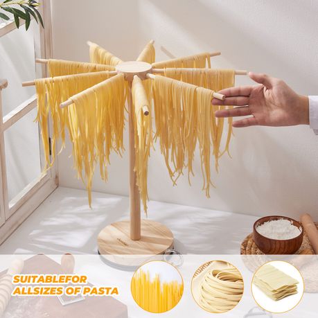 Pasta Drying Rack 9-Handle Noodle Maker Kitchen Tool - Collapsible