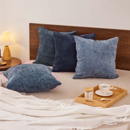 4-Pack Thick Chenille Sofa Cushion Covers Luxury Decorative Pillow Cases