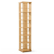 6-Tier 360° Rotating Bamboo Bookshelf