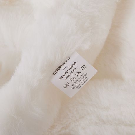 Faux Rabbit Fur Blanket 2m Heavy Thick Plush Bedroom Lounge Decor