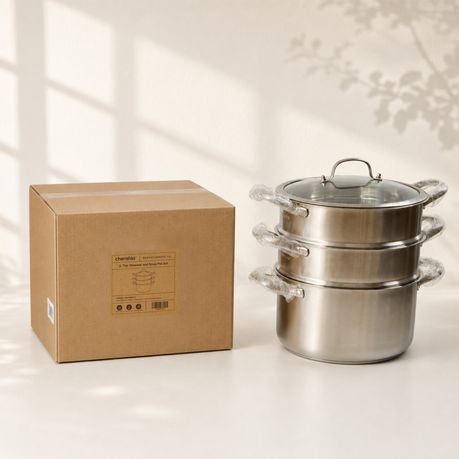 2-in-1 Stainless Steel Steamer & Soup Pot