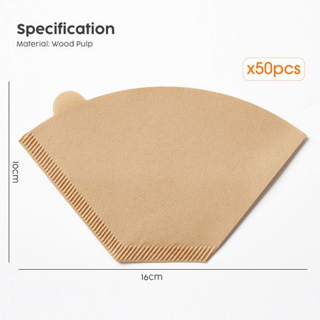 Unbleached Cone Coffee Filters - 50 Pack