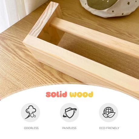 Solid Pine Wood Floating Shelves - 3-Pack