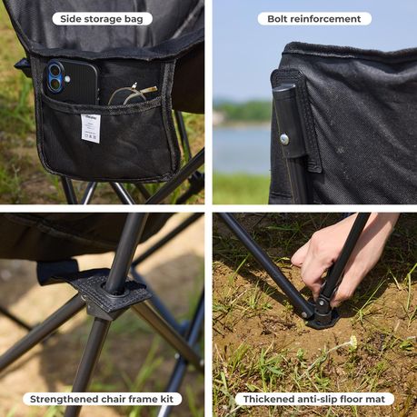 Foldable Cotton-Fill Camping Sofa Outdoor Camping Reclining Chair