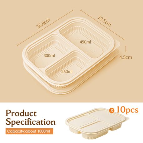 1,000ml Meal Prep Containers with Lids (Set of 10)