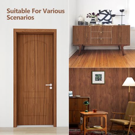 10M Woodgrain Waterproof Self-Adhesive Peel and Stick Wallpaper