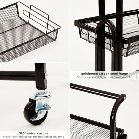 3-Tier Adjustable Storage Trolley