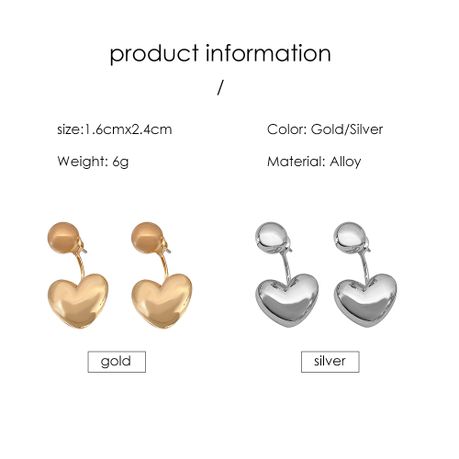 Silver Hypoallergenic Heart Stud Earrings