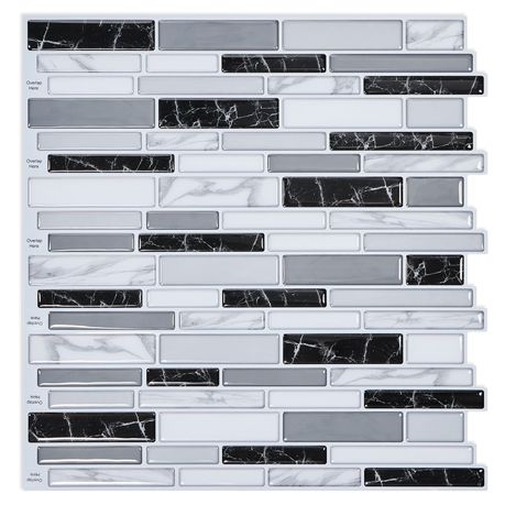 Peel and Stick 3D Mosaic Wall Tiles | 10 Sheets | 30 × 30 cm