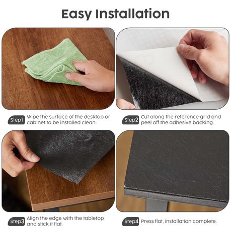 10M Black Embossed Self-Adhesive Wallpaper