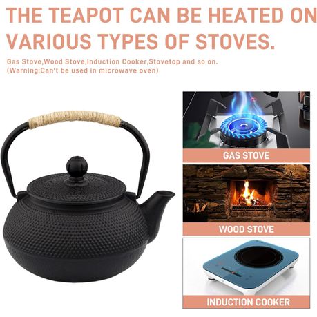 Vintage Cast Iron Teapot with Infuser 600ml