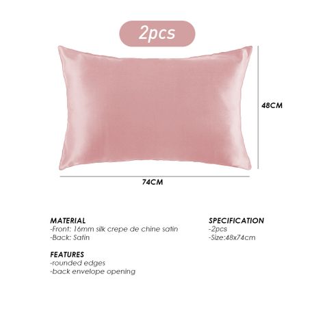 Pale Pink Mulberry Pure Silk Pillowcase Set
