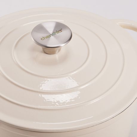 Chenshia 2.7L Enameled Dutch Oven Safe Casserole Non Stick Cast Iron Pot