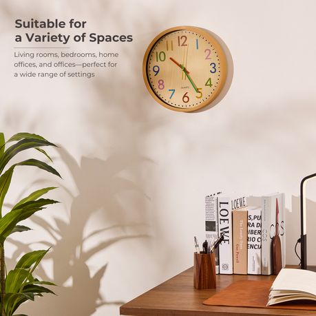 Modern Decorative Wall Clock 30cm - Colourful