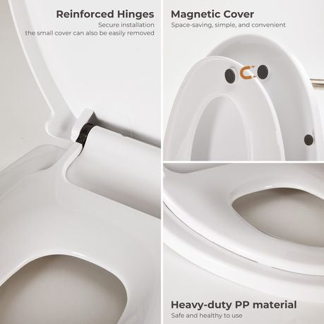2-in-1 Toilet Seat with Built-In Toddler Seat - V Shape