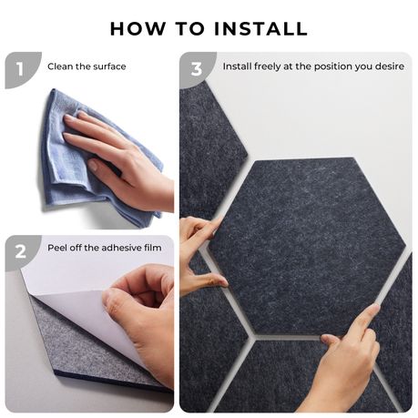 Chenshia 12 Piece Soundproof Acoustic Panels - Self-Adhesive Panels