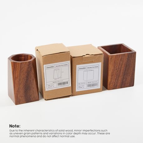 Chenshia 2Pc Walnut Wood Desk Office Organizer