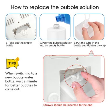 White Dual-Fan Automatic Bubble Machine | 20,000+ Bubbles | LED Lights
