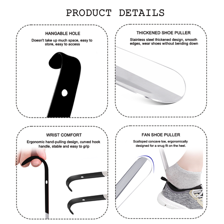 Stainless Steel Shoe Horn Set