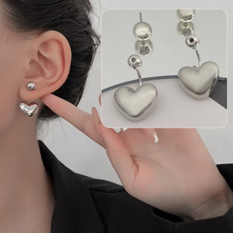 Gold Hypoallergenic Heart Stud Earrings